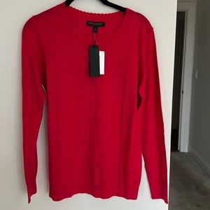 Banana Republic Scalloped Neck Merino Wool Sweater - Size M